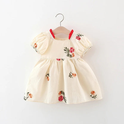 Adorable embroidered cotton summer dress for girls. Soft, breathable, and perfect for sunny days, playtime, and special occasions.