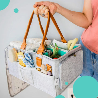 Spacious waterproof diaper storage bag. Lightweight, durable, and perfect for home, travel, or organizing baby essentials with ease.