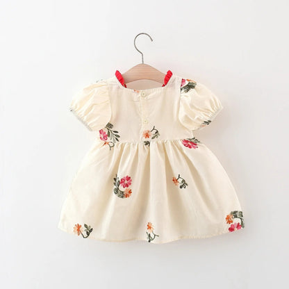 Adorable embroidered cotton summer dress for girls. Soft, breathable, and perfect for sunny days, playtime, and special occasions.