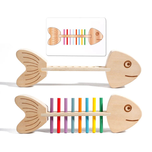 Montessori wooden balance game for kids. Safe, colorful, and educational toy that builds focus, coordination, and fine motor skills.