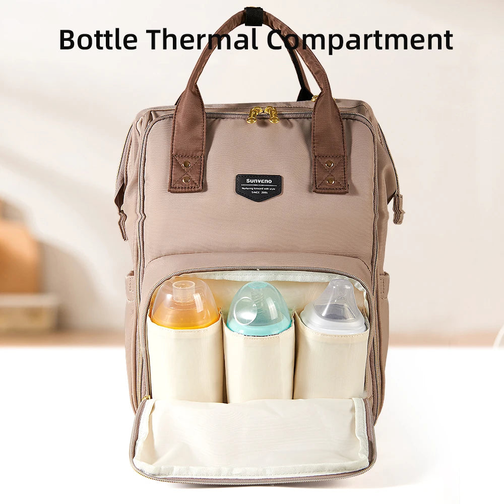 Spacious waterproof diaper backpack for moms and dads. Stylish, durable, and perfect for travel and everyday baby care.