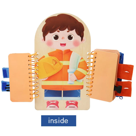 Wooden Montessori busy board with multi-layer sensory activities. Builds fine motor skills, logic, and focus. Safe, durable, and perfect for toddlers.