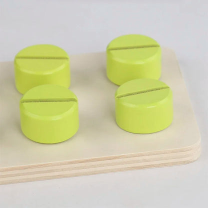 Children Wooden Screw Nut Combination Disassembly Counting Board Building Blocks Montessori Math Game Educational Toys For Kids