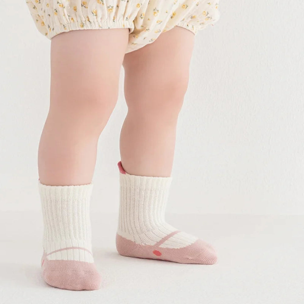 Soft cotton anti-slip socks for boys and girls. Safe, breathable, and comfy—perfect for playtime and daily wear all year round.