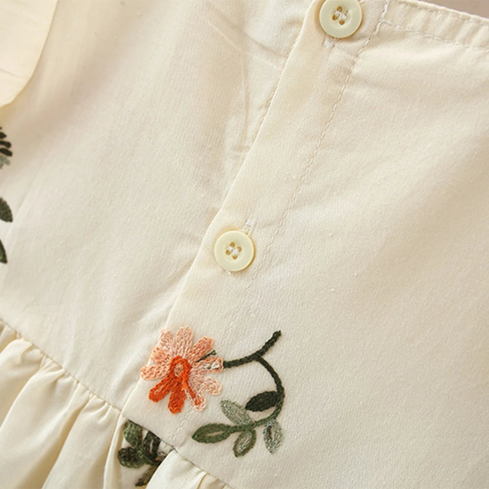 Adorable embroidered cotton summer dress for girls. Soft, breathable, and perfect for sunny days, playtime, and special occasions.