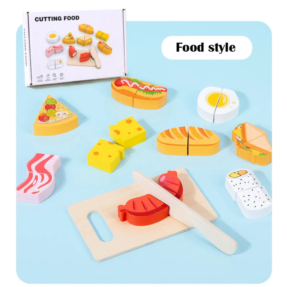 Wooden fruit cutting toy for kids. Safe, eco-friendly, and fun Montessori play that builds creativity, coordination, and healthy habits.