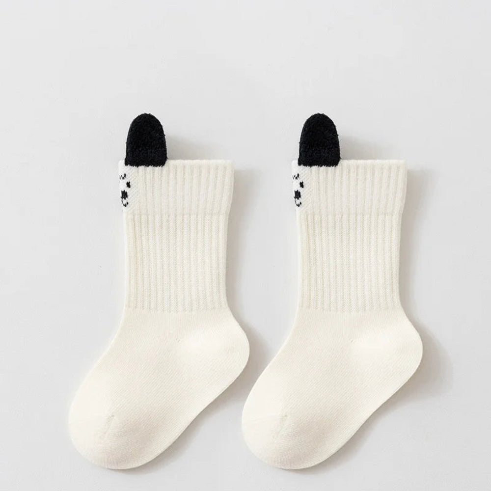 Soft cotton cartoon socks for kids. Breathable, comfy, and adorable—perfect for boys and girls aged 0–8 years for autumn and winter wear.