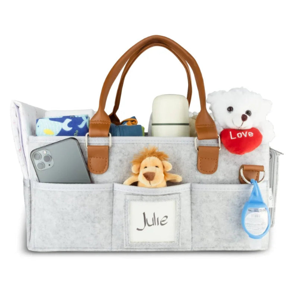 Spacious waterproof diaper storage bag. Lightweight, durable, and perfect for home, travel, or organizing baby essentials with ease.