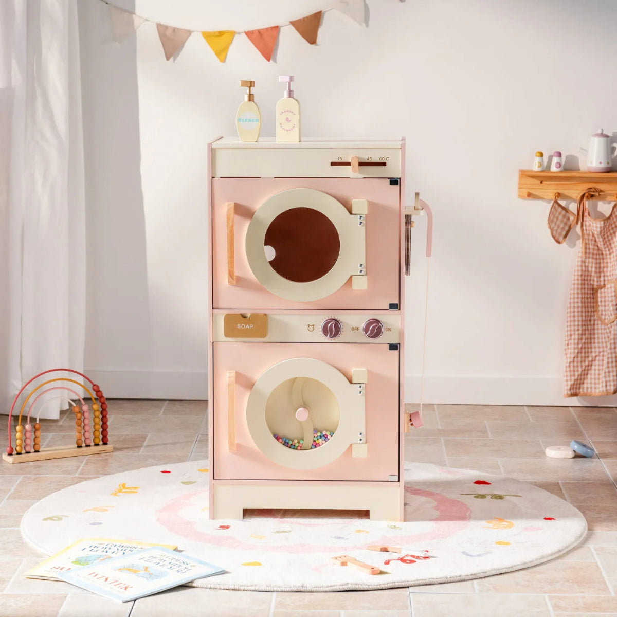 Deluxe wooden play kitchen for kids. Safe, stylish 4-piece set with accessories that inspire creativity, role play, and hands-on learning.