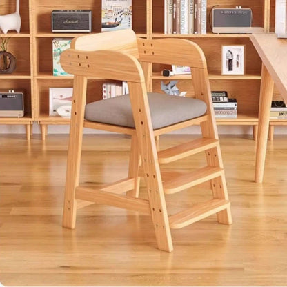 Adjustable wooden kids chair for dining and study. Safe, ergonomic, and durable design that grows with your child in comfort and style.