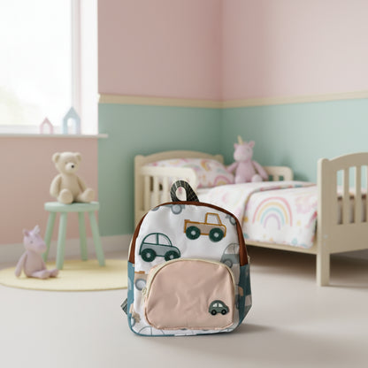 Lightweight Disney kids backpack with cute car embroidery. Durable, colorful, and perfect for school, travel, and everyday adventures.