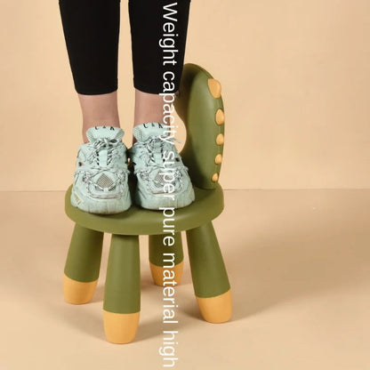 Cute dinosaur kids chair with Nordic design. Safe, durable, and non-slip seat that adds comfort, fun, and style to any play or study space.