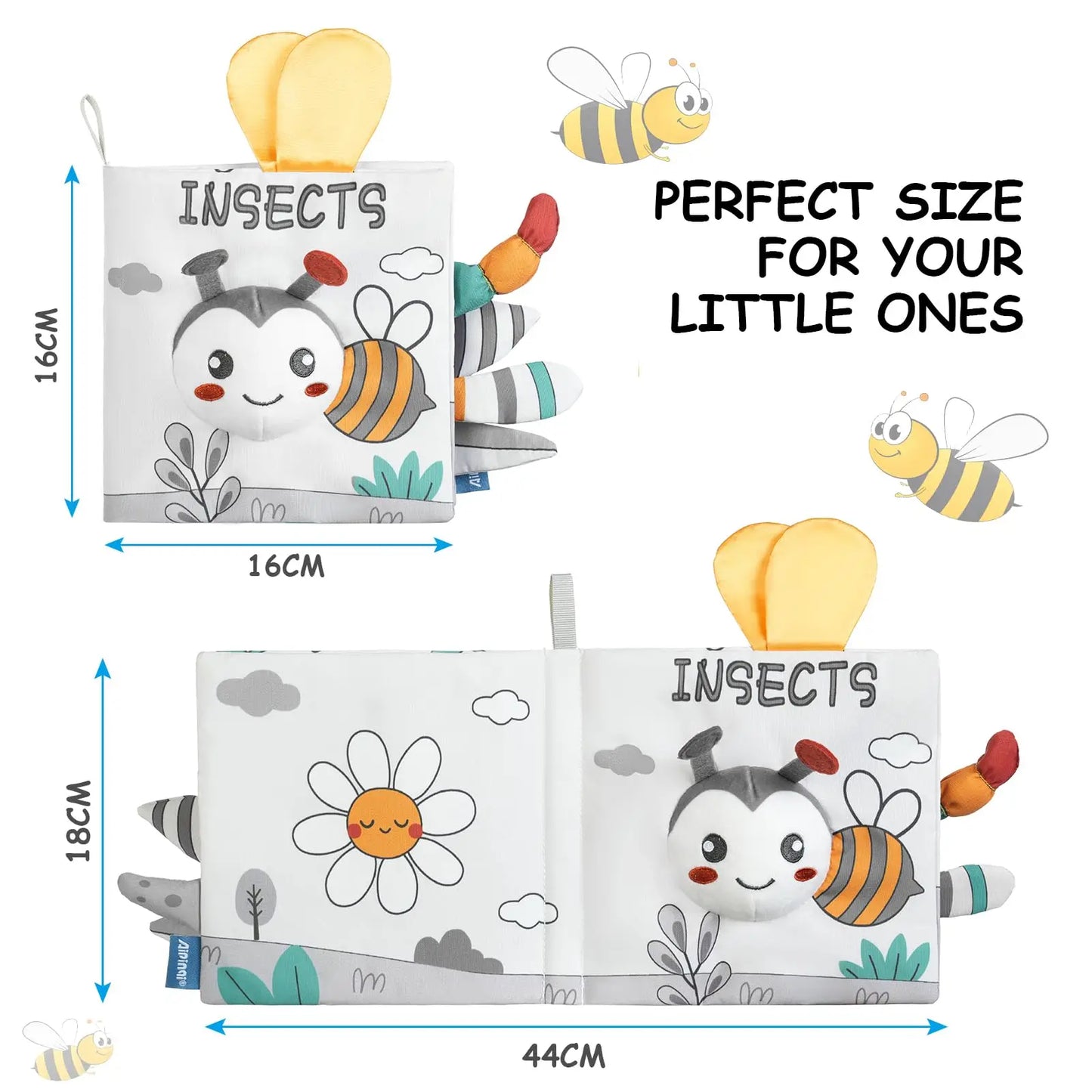 Soft Baby Books Toys 3D Touch and Feel Crinkle Cloth Books Babies Infant Kids Touch and Feel Crinkle for Infants Toddler Gifts