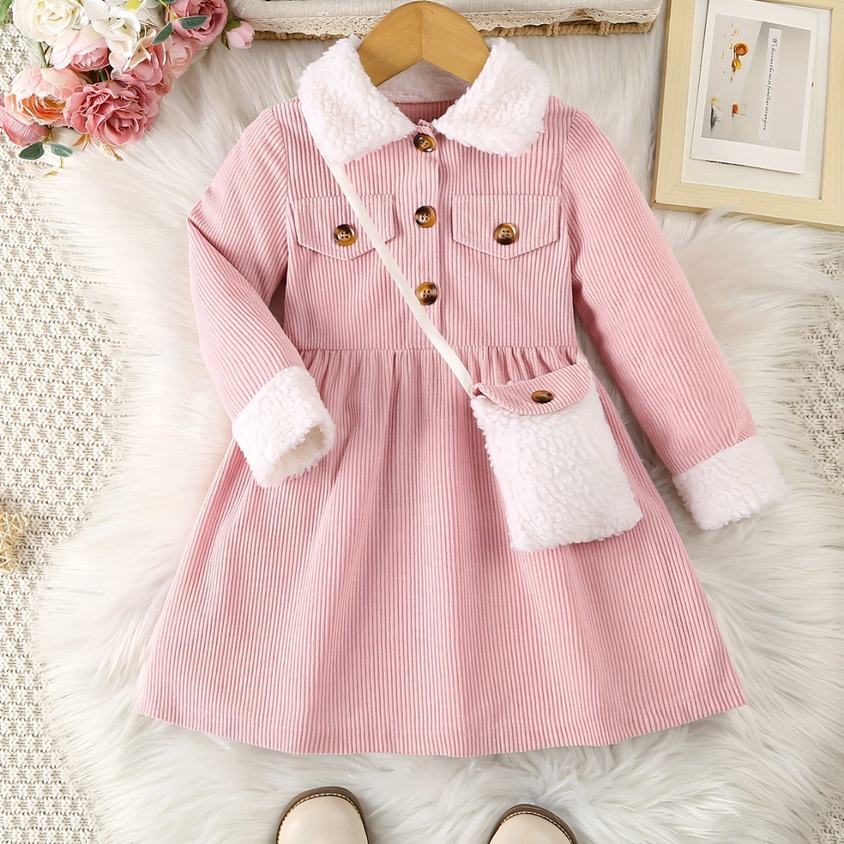 Discover comfort and style with our velvet dress set for girls. Perfect for outdoor adventures. Shop now at Toosly.