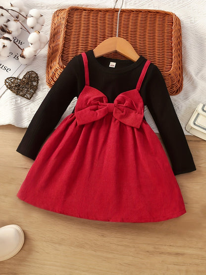 Discover the Charming Velvet Bow Dress for kids. Perfect for winter festivities, combining comfort, style, and practicality. Shop now at Toosly.