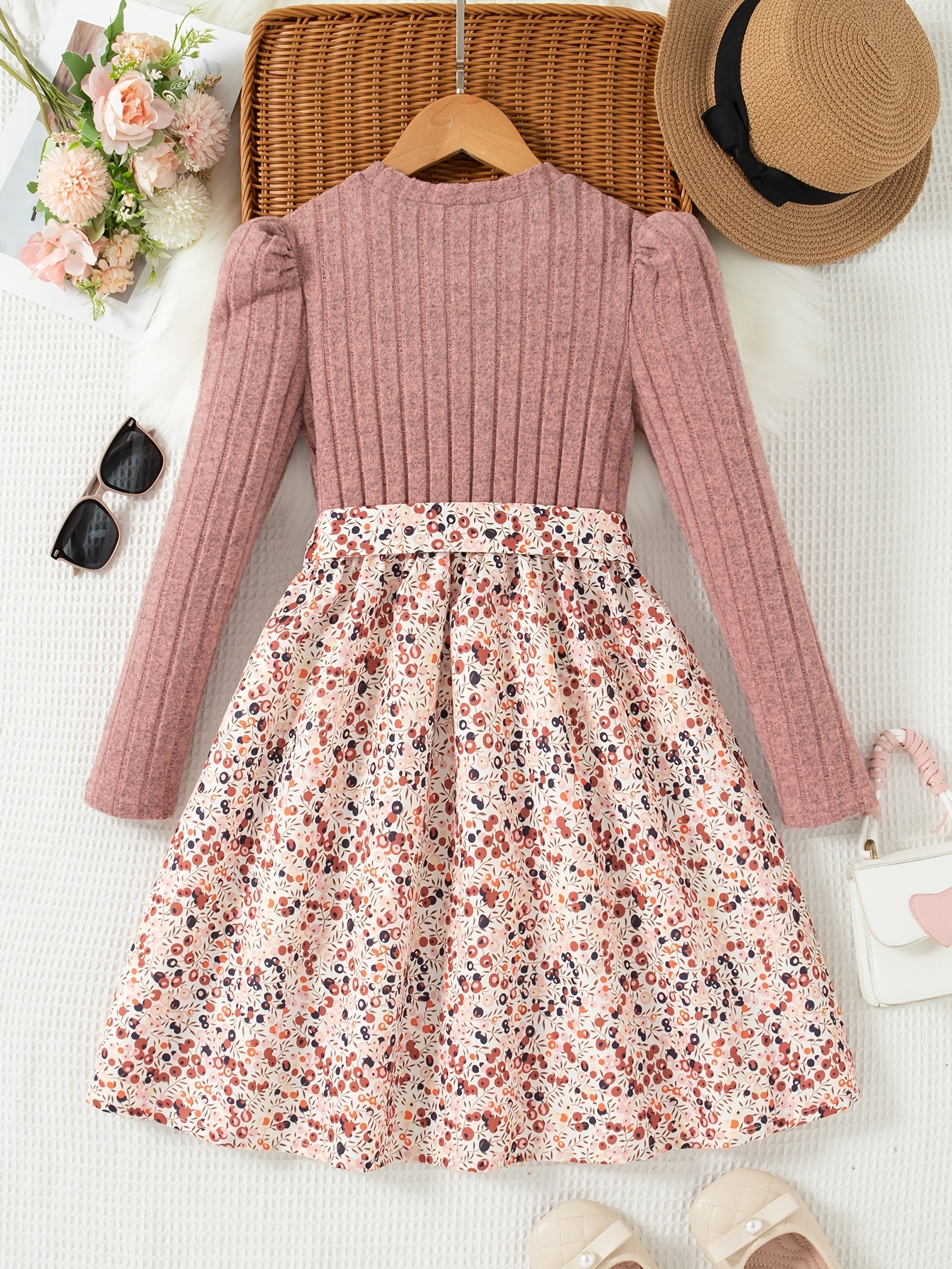 Discover elegance and comfort with the Charming Puff Sleeve Dress for Girls. Perfect for school and casual outings. Shop now at Toosly.