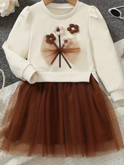 Discover the Charming Floral Embroidered Dress for girls. Perfect for spring and autumn, offering comfort and style for your child.