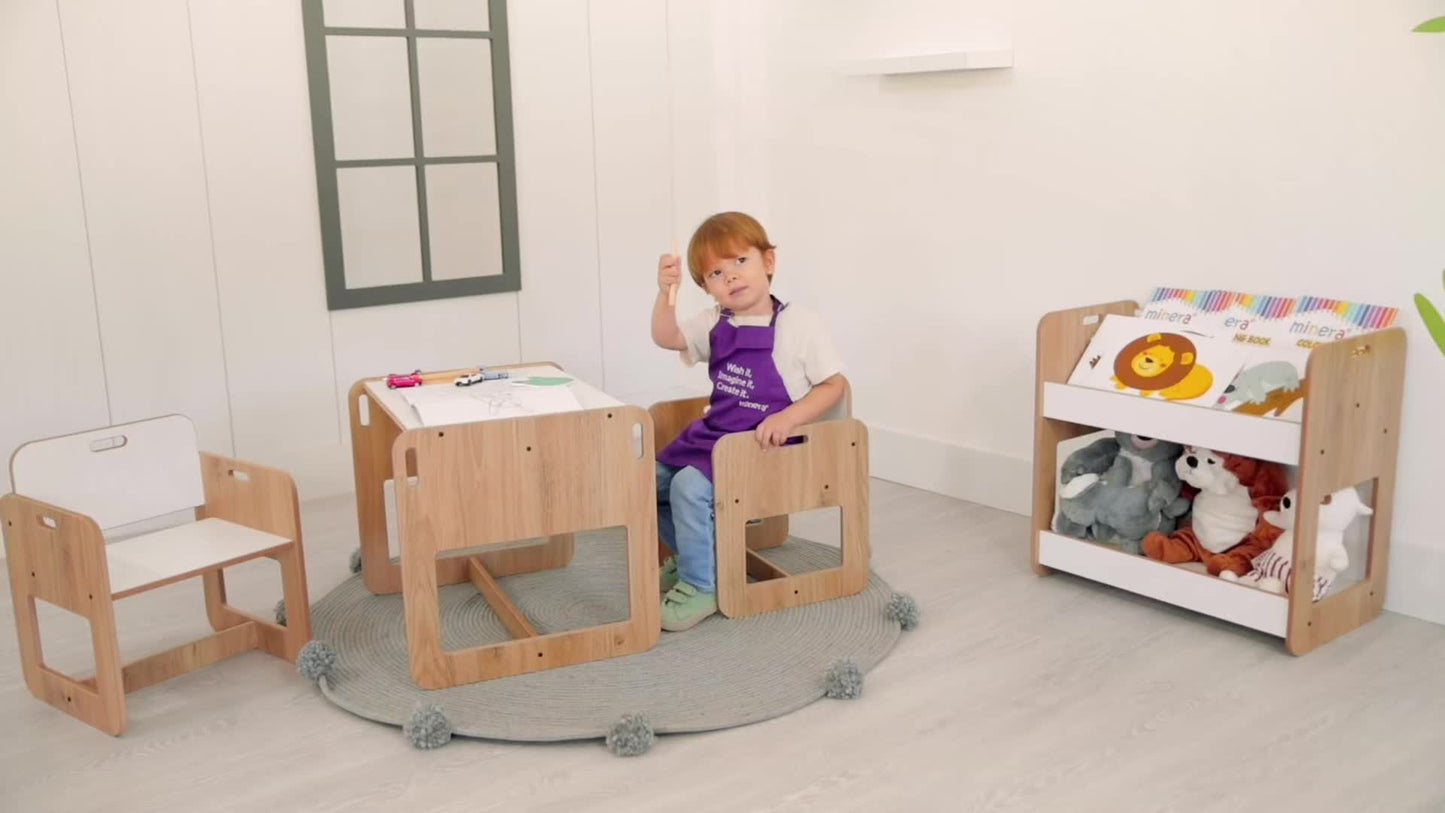 Conjunto de Mesa e Cadeira de Atividades Jerenss para Crianças de 2 a 4 Anos