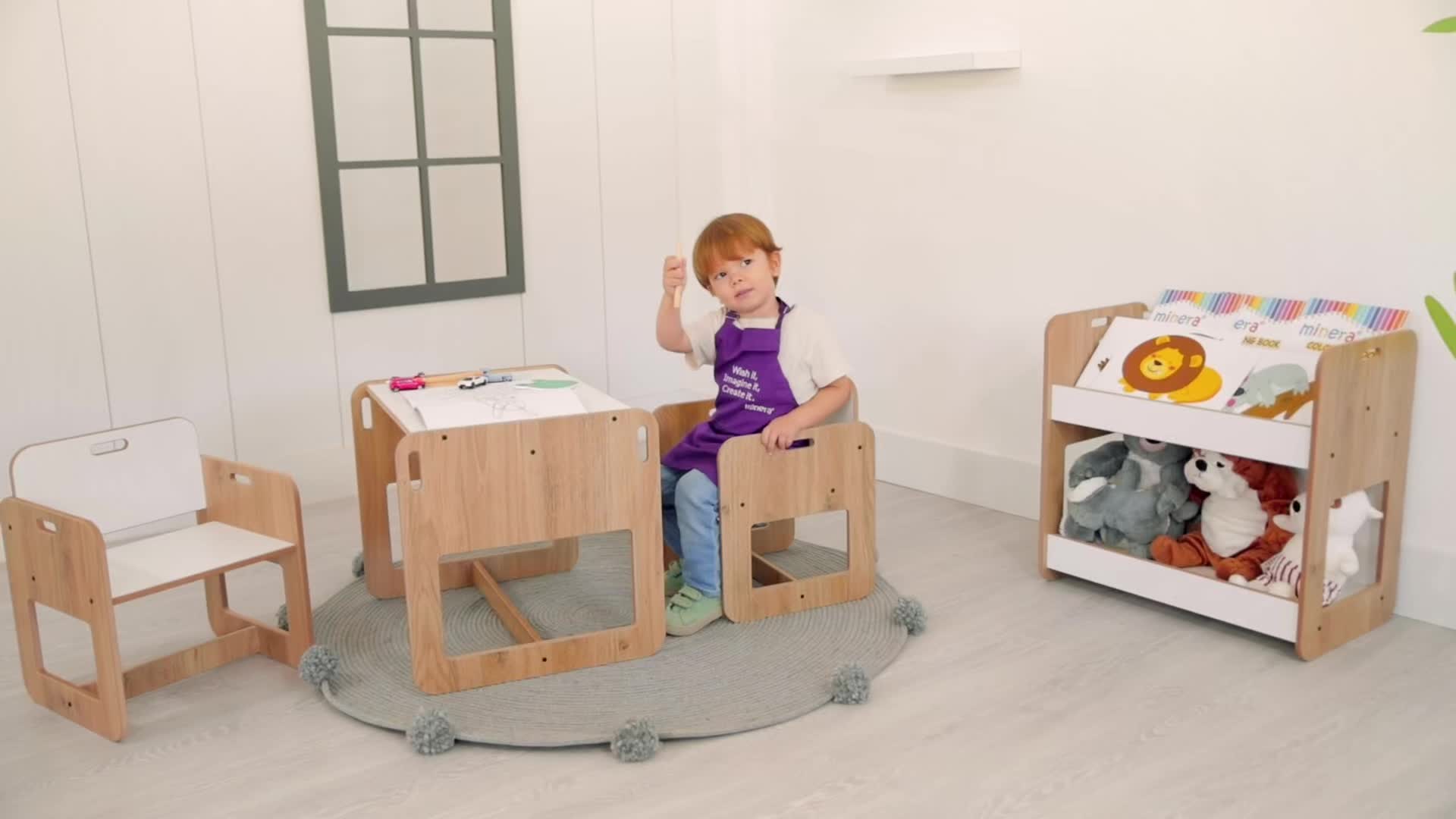 Conjunto de Mesa e Cadeira de Atividades Jerenss para Crianças de 2 a 4 Anos