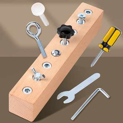 Ferramenta de Combinação de Parafusos e Porcas para Crianças com 8 Formas, Brinquedo de Treinamento de Coordenação Olho-Mão, Presente de Aniversário, Enchimento de Meia de Natal