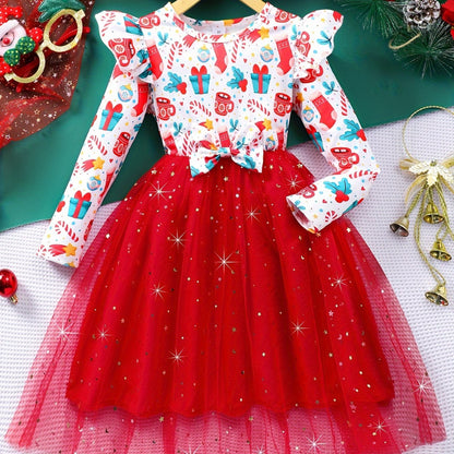 Discover the perfect Christmas dress for girls with our festive long sleeve design. Comfortable, stylish, and easy to care for, ideal for holiday celebrations.
