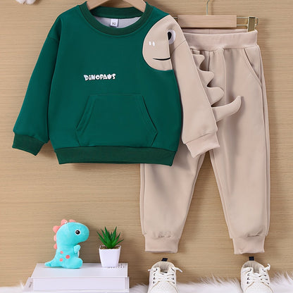 Explore comfort and joy with the Cozy Dinosaur Sweatshirt Set for Kids. Perfect for outdoor adventures. Discover more at Toosly.