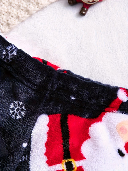 Conjunto de Flanela de Moda Natalina para Meninos Outono e Inverno, Novo e Quente de Duas Peças, Perfeito para o Dia de Ação de Graças