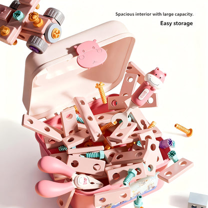 Kit de Ferramentas de Chave de Fenda para Brincadeira de Faz de Conta - Inclui Ferramentas de Desmontagem e Montagem, Parafusos e Kit de Reparo Simulado. Monte Livremente Diferentes Formas, Melhor Presente de Aniversário para Meninos, Presente de Halloween e Natal!