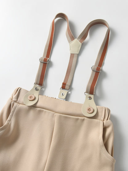 Conjunto de 2 Peças para Meninos Estilo Gentleman com Gravata Xadrez, Ideal para Palestras e Festas de Aniversário