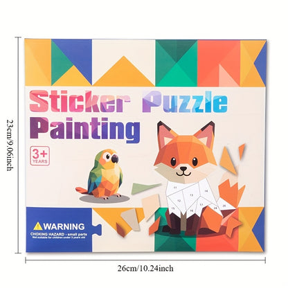 Livro de pintura de puzzle de adesivo DIY para crianças, criativo com temas múltiplos de adesivo 3D, portátil e silencioso, livro de adesivo feito à mão, presente de brinquedo de adesivo para crianças