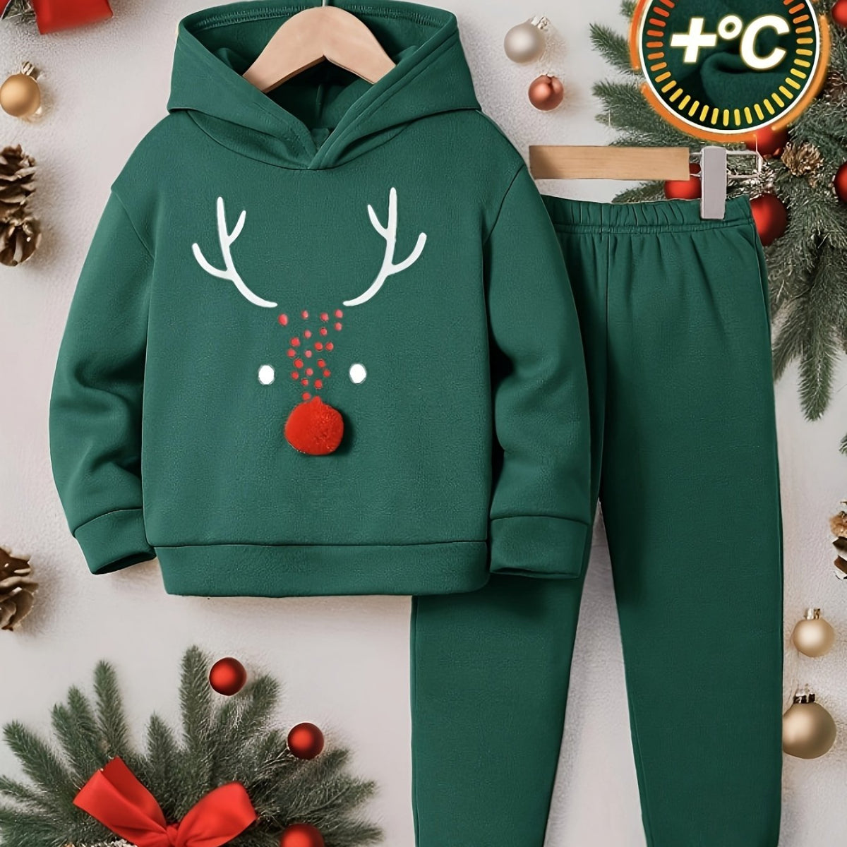 Discover warmth and festive fun with our Cozy Reindeer Hoodie & Sweatpants Set. Perfect for joyful adventures. Shop now at Toosly.
