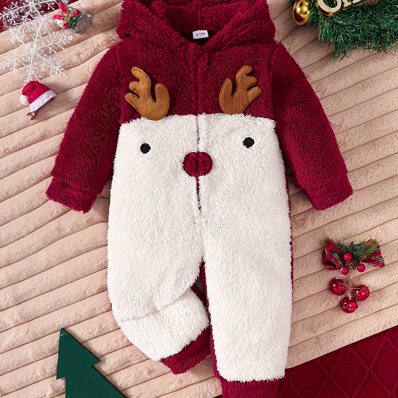 Cozy Reindeer Hooded Winter Jumpsuit for Boys