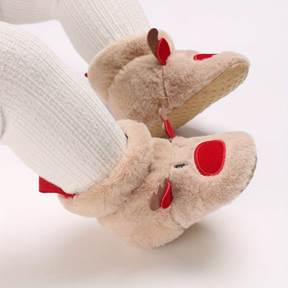 Discover the Cozy Reindeer Baby Booties for a warm and joyful winter. Perfect for first steps. Available at Toosly.