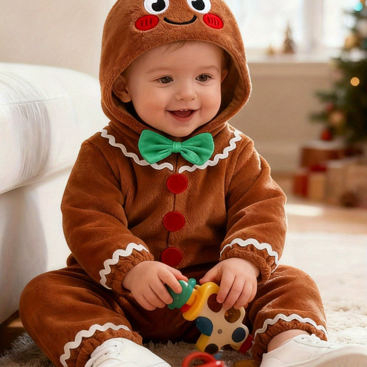 Discover warmth and fun with the Cozy Cartoon Hooded Winter Onesie for kids. Perfect for outdoor adventures, this onesie combines comfort and charm.