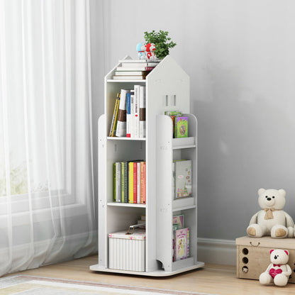 Discover the 360° Rotating Kids' Bookshelf. Perfect for organizing and adding joy to your child's room. Safe, durable, and fun!