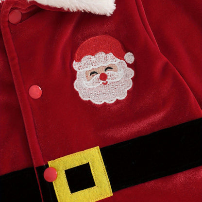 Discover the Festive Santa Outfit for kids, offering comfort, style, and easy care. Perfect for joyful holiday moments.