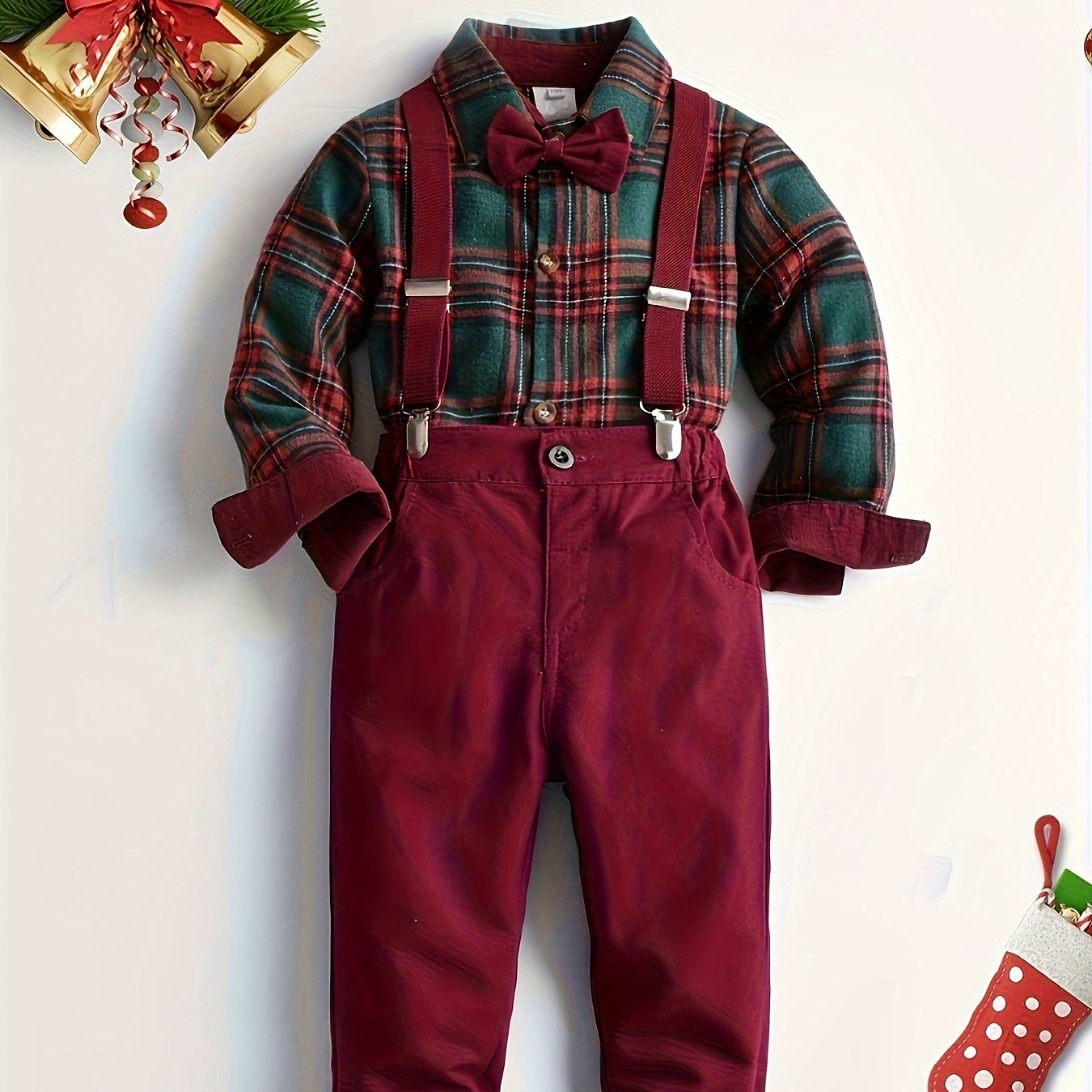 Discover the Charming Plaid Shirt & Overalls Set for Kids. Stylish, comfortable, and perfect for any occasion. Shop with Toosly.