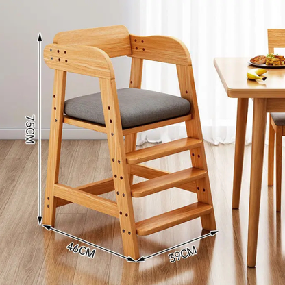 Adjustable montessori wooden kids chair for dining and study. Safe, ergonomic, and durable design that grows with your child in comfort and style.