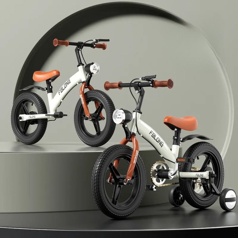 2-in-1 kids balance and pedal bike. Lightweight aluminum frame, safe brakes, and 12” wheels—perfect for ages 1–6 learning to ride with confidence.