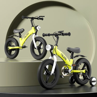 2-in-1 kids balance and pedal bike. Lightweight aluminum frame, safe brakes, and 12” wheels—perfect for ages 1–6 learning to ride with confidence.